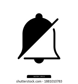 Plantilla de logotipo del vector de glifo de icono de notificación en estilo de moda