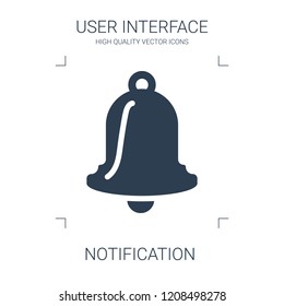 notification icon. high quality filled notification icon on white background. from user interface collection flat trendy vector notification symbol. use for web and mobile