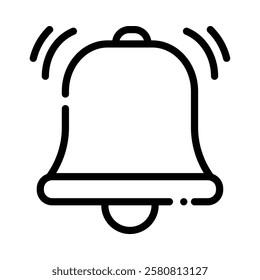 notification icon illustration in line style. Perfect for website mobile app presentation. Suitable for any user interface and user experience