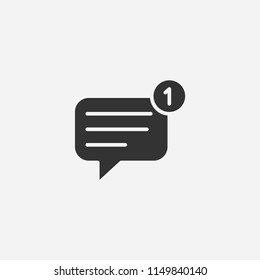 Notification  icon illustration,vector message sign symbol