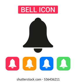 Notification icon isolated on background. Minimalistic bell. Vector icons for web and mobile applications, web sites and infographics