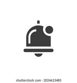 Notification Icon Isolated on Black and White Vector Graphic