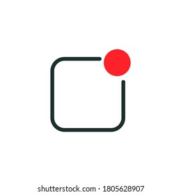 Icono de notificación aislado en fondo blanco. Símbolo multimedia moderno, simple, vector, icono para el diseño de sitios web, aplicación móvil, ui. Ilustración vectorial