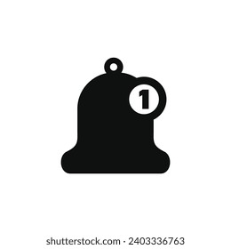 Notification icon isolated on white background