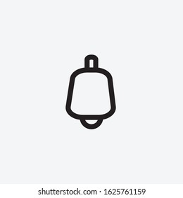 Notification Icon Line Art Vector