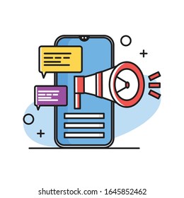 Icono de notificación con estilo relleno de línea. Concepto moderno de colección de pictogramas del logotipo de los vectores de infografía.
