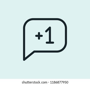 Notification icon line isolated on clean background. Notification icon concept drawing icon line in modern style. Vector illustration for your web mobile logo app UI design.
