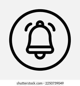 Notification icon in line style about essentials, use for website mobile app presentation