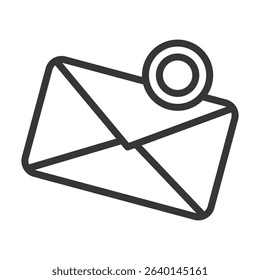 Notification Icon Lineal Style Vector Illustration