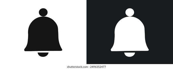 Vector de conjunto de gráficos lineales de icono de notificación en negro