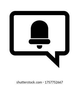 icono de notificación o logotipo símbolo de signo aislado ilustración vectorial - iconos vectoriales de estilo negro de alta calidad

