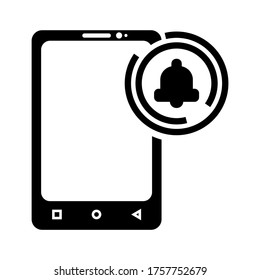 icono de notificación o logotipo símbolo de signo aislado ilustración vectorial - iconos vectoriales de estilo negro de alta calidad
