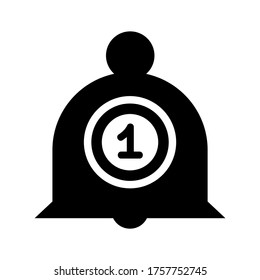 icono de notificación o logotipo símbolo de signo aislado ilustración vectorial - iconos vectoriales de estilo negro de alta calidad
