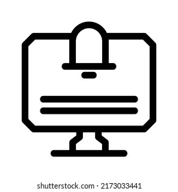 icono de notificación o logotipo símbolo de signo aislado ilustración vectorial - iconos vectoriales de estilo negro de alta calidad
