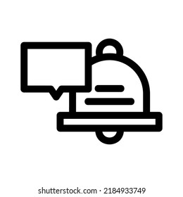 icono de notificación o logotipo símbolo de signo aislado ilustración vectorial - iconos vectoriales de estilo negro de alta calidad
