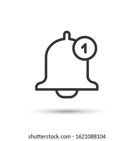 Notification icon. New notice. Vector