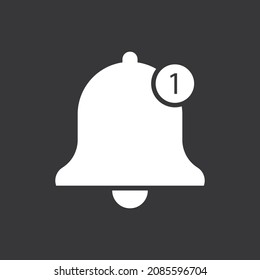 Notification icon on grey background