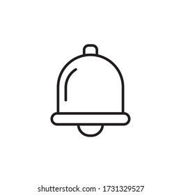 notification icon outline design vector. isolated on white background