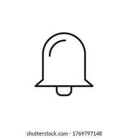 icono de notificación esquema de diseño ilustración vectorial estilo negro. aislado en fondo blanco