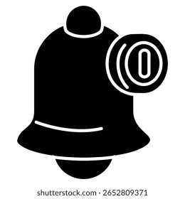 Notification icon represented by 3d perspective Notification icon Black Filled style.