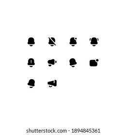 Benachrichtigungssymbol-Set (Glyph) Teil der Kollektion von Essentials Icon Family