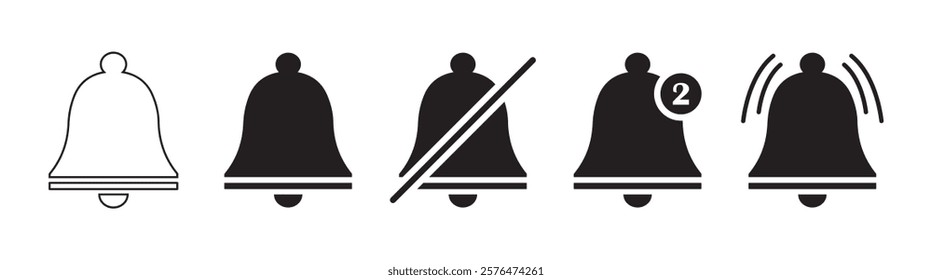  Notification icon set. Message mail icon vector set. Notification new message inbox, received, icon sign