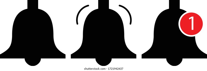 Notification icon set. Vector illustration