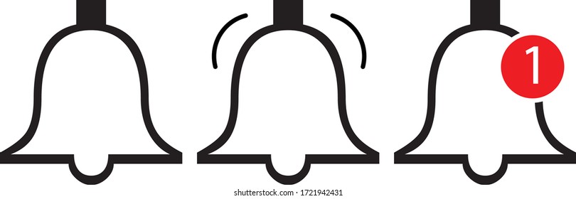 Notification icon set. Vectori llustration