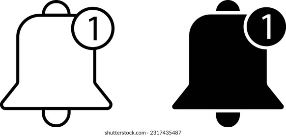 Hoja de iconos de notificación, línea de estilo plana simple y de diseño sólido Isolated vectorial ilustración en fondo blanco. Para aplicaciones, logotipo, sitios web, símbolo , UI, UX, gráfico y diseño web. EPS 10.