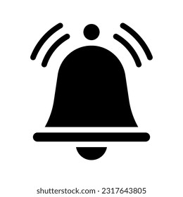 Benachrichtigungssymbol. Unterschrift für mobiles Konzept und Webdesign. Vektorgrafik
