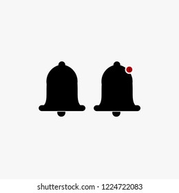 Notification icon sign on white background, vector, illustration