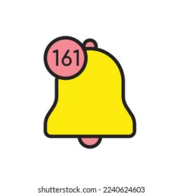 Icono de notificación Ilustración de vectores simples