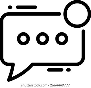 Icono de notificación con burbuja de discurso y puntos