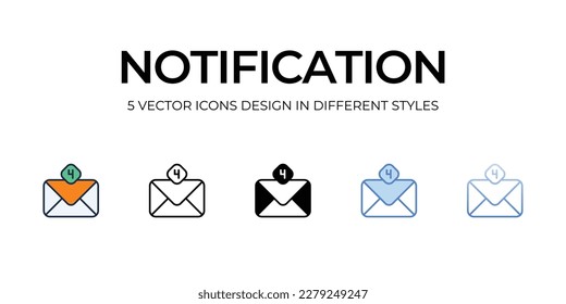 Notification icon. Suitable for Web Page, Mobile App, UI, UX and GUI design.