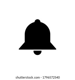 Notification  Icon symbol. Bell vector isolated on white background