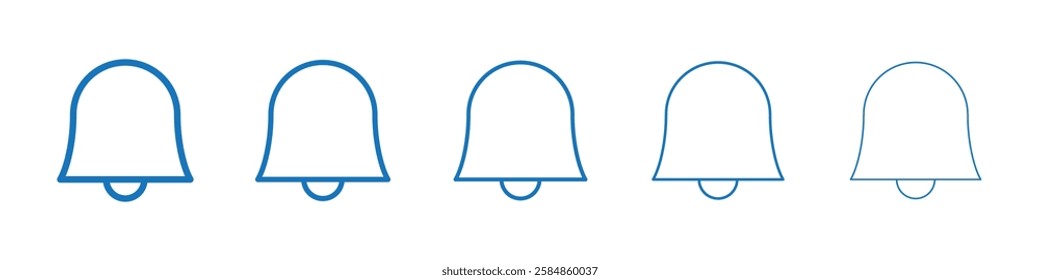 Notification icon Symbol collection thin outline set