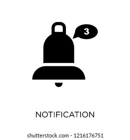 Notification icon. Notification symbol design from User interface collection. Simple element vector illustration on white background.