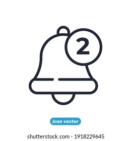 Notification icon. Notification symbol template for graphic and web design collection logo vector illustration