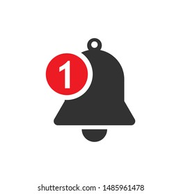 Notification icon template color editable. Notification symbol vector sign isolated on white background.