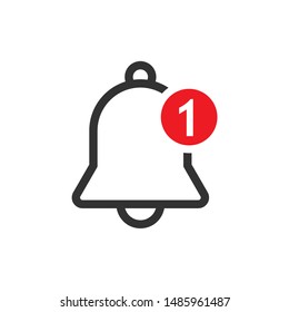 Notification icon template color editable. Notification symbol vector sign isolated on white background.