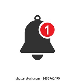 Notification icon template color editable. Notification symbol vector sign isolated on white background.