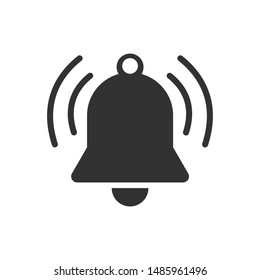 Notification icon template color editable. Notification symbol vector sign isolated on white background.