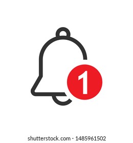 Notification icon template color editable. Notification symbol vector sign isolated on white background.