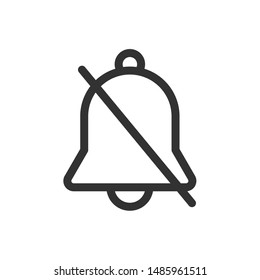 Notification icon template color editable. Notification symbol vector sign isolated on white background.
