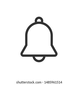Notification icon template color editable. Notification symbol vector sign isolated on white background.