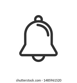Notification icon template color editable. Notification symbol vector sign isolated on white background.