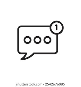 Notification icon Thin line art isolated
