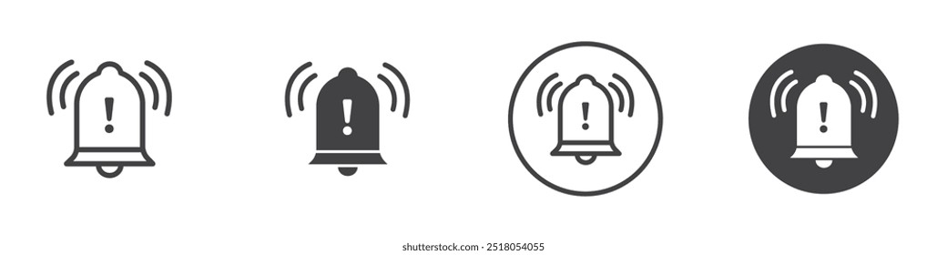 Notification icon thin line illustration