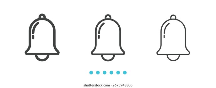 Notification Icon. Thin line icon vector