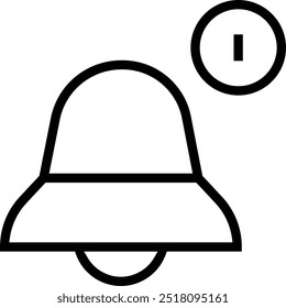 notification icon. Thin linear style design isolated on white background